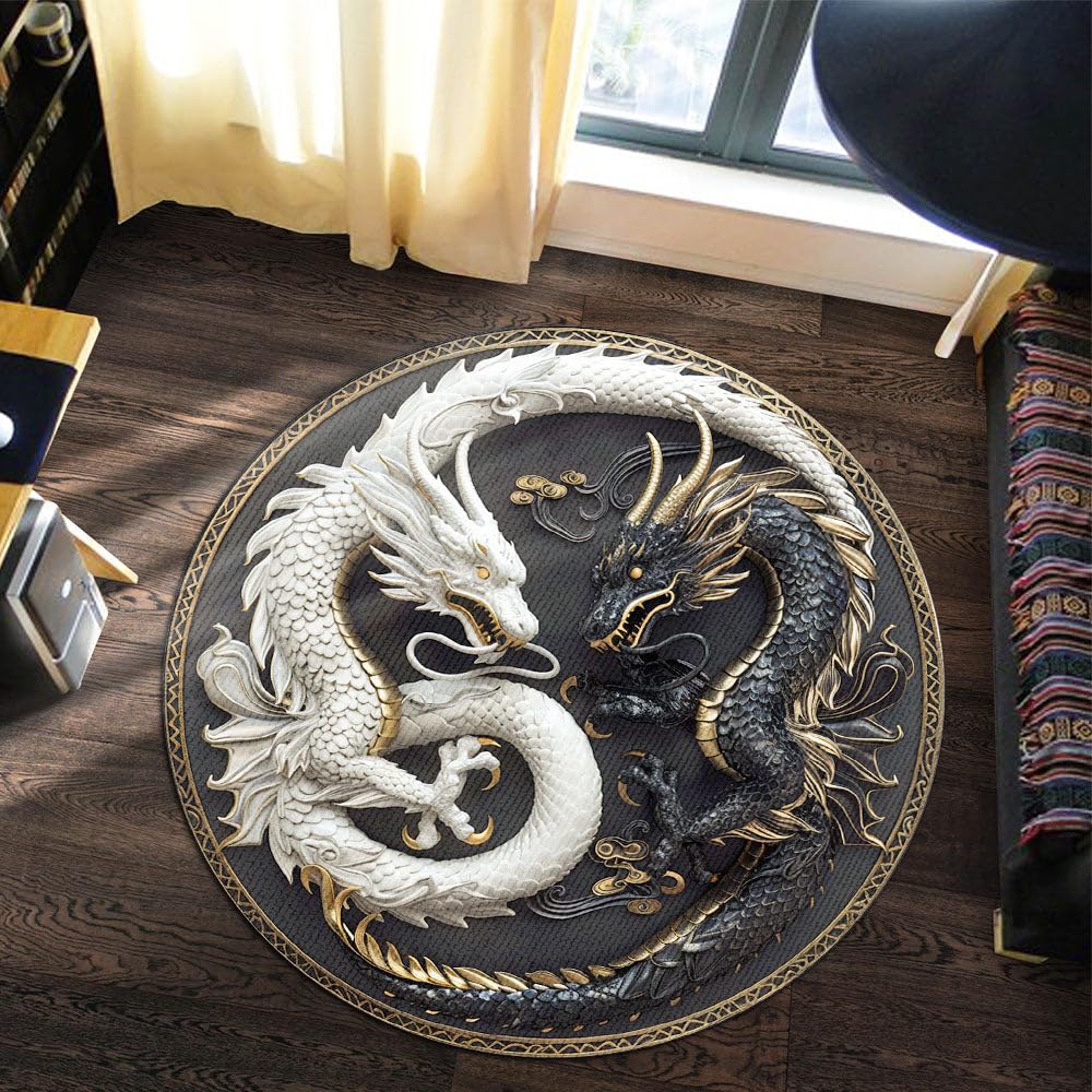 Amazon.com: Personalized 3D Yin Yang Asian Dragon Element
